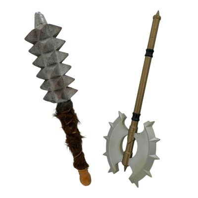 Lot 61: Mythic Quest Everlight Screen Used Foam Rubber Prop Club & Plastic Prop Axe Ep 111 | VIP Fan Auctions