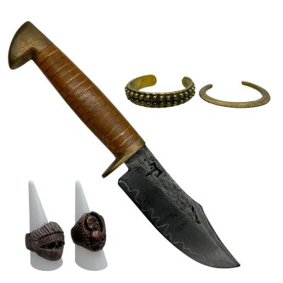 Lot 17: The Wrecking Crew Jonny Hale Screen Used (2) Rings, Plastic Knife & (2) Bracelets | VIP Fan Auctions