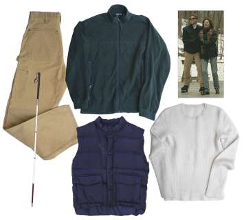 Val Kilmer Wardrobe From the Acclaimed Film ’’At First Sight’’ -- Lot Includes Blind Cane Central to the Movie | Nate Sanders