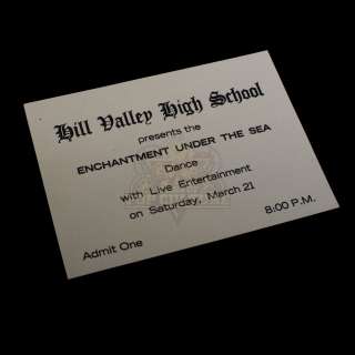Back to the Future – Prop “Enchanment Under the Sea” Dance Ticket – A274 | Icons of Pop Culture
