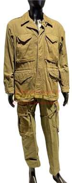 Lot 64 - Band of Brothers (2001) - Robert E. (Popeye) Wynn (Nicholas Aaron) 2-Piece WW2 Fatigues