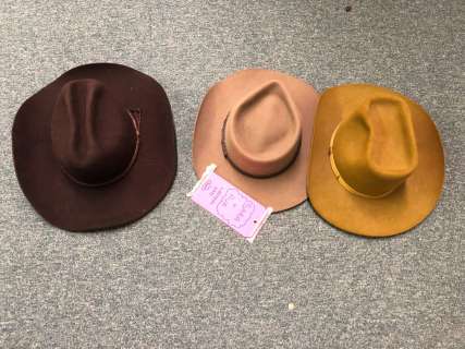 "Superhero Show" - group of 3 vintage western hats - Includes Hero #1 hat | Direct Liquidation