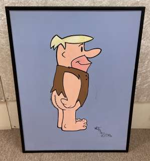 "The Flintstones" - Original painting "Barney Rubble" on canvas signed by artist (approx. 31 1/2in x | Direct Liquidation