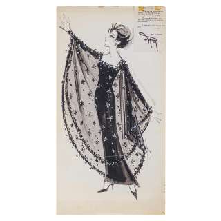A Judy Garland Costume Sketch by Ray Aghayan, Sketched by Bob Mackie, for The Judy Garland Show | Bonhams