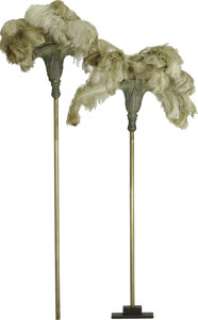 "Cleopatra" Prop Fans. Pair of large, gold-painted faux-bronze fans from the movie, with large feathers extending from the t... | Heritage