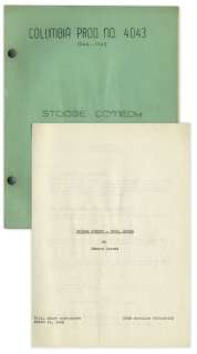 Moe Howard’s Personally Owned Script for The Three Stooges 1946 Film ’’A Bird in the Head’’ | Nate Sanders