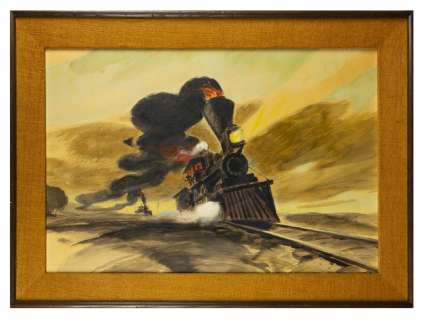 "The Great Locomotive Chase" Original Painting. | Van Eaton Galleries