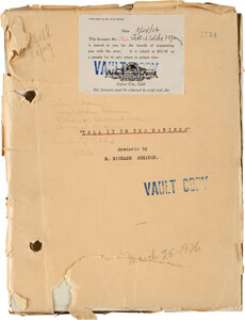 A Lon Chaney-Related Script from "Tell It To The Marines." | Heritage