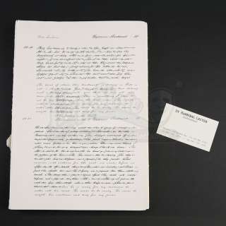 Hannibal - Lot 744 - SEASON 2 EPISODE 13: "MIZUMONO" Lecter‘s (Mads Mikkelsen) Psychiatric Notes on Will Graham (Hugh Dancy) and Business Card