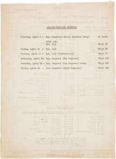 A Call Sheet from "Gone With The Wind." | Heritage