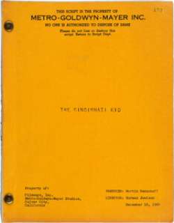 A Script from "The Cincinnati Kid." | Heritage