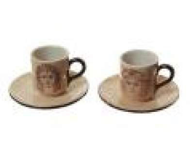 Bones - Lot 10 - Booth & Brennan‘s Decorative Coffee Cup Set