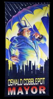 BATMAN RETURNS (1992) - Lot 35 - Large Screen-Matched Hand-Painted Oswald Cobblepot (Danny DeVito) Campaign Banner