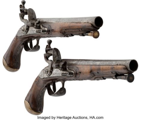 Marshall Manesh "Sri Sumbhajee Angria" Hero Pair of Flintlock Pistols from Pirates of the Caribbean: At World’s End (Walt Disney, 2007). (Total: 2 Items) | Heritage