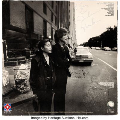 John Lennon Autographed Double Fantasy Promo Record Sleeve (Geffen, GHS 2001) Owned by Dakota Employee Who Attended to Lennon On the Night He Was Shot, Along with Group of Related Items. | Heritage
