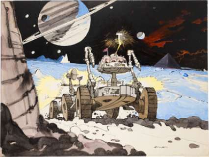 Robert McCall Early 1970s Concept Artwork for Pyramid, Unrealized Douglas Trumbull Film (ca. 1970s). | Heritage