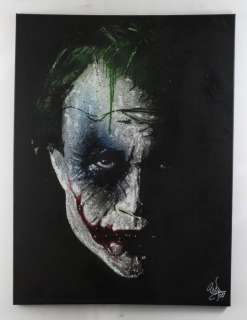 Joker - Heath Ledger - The Dark Knight - By PopArt Artist Vincent Mink - Handpainted and signed. - Portrait | Catawiki