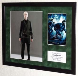 Harry Potter and the Deathly Hallows - Tom Felton (Draco Malfoy) Framed, signed + COA & Photo signing session | Catawiki
