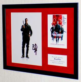 Inglourious Basterds - Brad Pitt (Lt. Aldo Raine) Premium Framed, signed, ACOA Certified | Catawiki