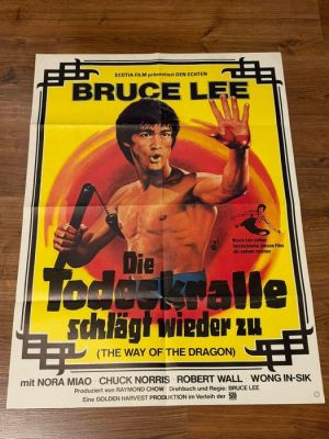 Bruce Lee - “The Way of the Dragon” (1972) / “Die Todeskralle schlägt wieder zu” – Original German Cinema - WOONDER | Catawiki