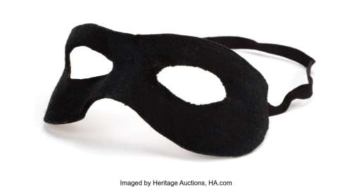 Original screen-used Clayton Moore signature "Lone Ranger" mask from The Lone Ranger. ... | Profiles in History