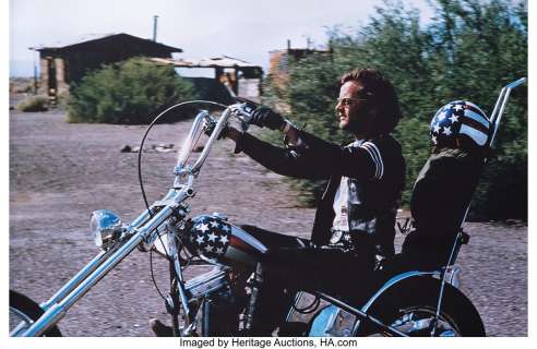 Peter Fonda‘s "Wyatt" iconic screen-used "Captain America" panhead chopper from Easy Rider. ...