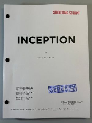Inception (2010) - Shooting Script and Nolan’s hand-drawn plot map - Syncopy