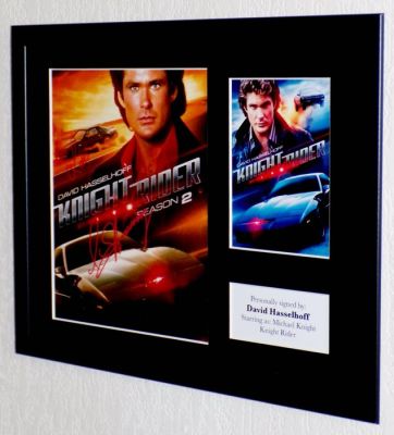 Knight Rider - David Hasselhoff (Michael Knight) Premium Framed, signed, COA & Photo signing session | Catawiki