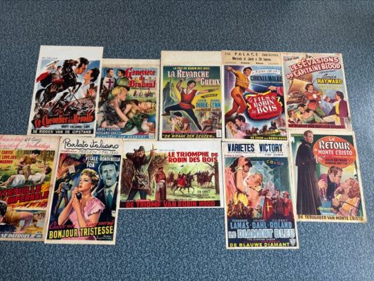 - - Originele Vintage Belgische & Franse Filmaffiches (10x) – Robin Hood / Monte Cristo – Zeldzaam - X | Catawiki