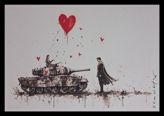 Emma Wildfang - Superman - Series " Tokyo Pop Icons inspired by Banksy" - Large size | Catawiki