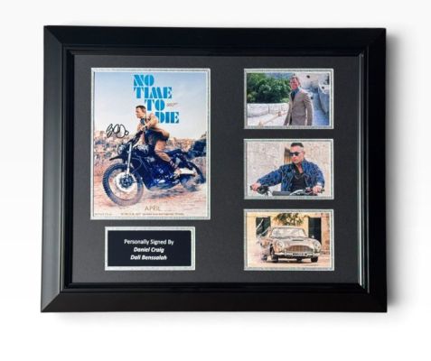 James Bond 007: No Time To Die - Double Signed Daniel Craig And Dali Benssalah Framed Display -No Rp Price ! | Catawiki