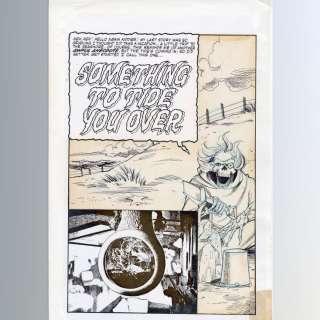 CREEPSHOW (1982) - Lot 706 - Hand-Drawn Ron Frenz Transition "Something to Tide You Over" Comic Artwork