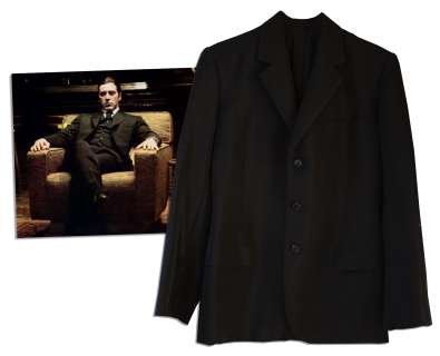 Al Pacino ’’Godfather II’’ Screen-Worn Suit Jacket -- From The Scene When Michael Corleone Reveals to Fredo He is Aware of His Betrayal -- ’’...You broke my heart...’’ | Nate Sanders
