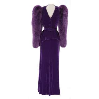 Joan Collins “Alexis Carrington Colby” fur-trimmed jacket and skirt from Dynasty | Profiles in History