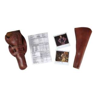 DEADWOOD (2004-2006) - Lot #1218 : Calamity Jane‘s (Robin Weigert) and Whitney Ellsworth‘s (Jim Beaver) Holsters, with Polaroids, and Production Paperwork