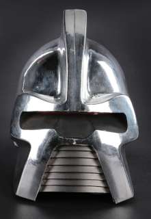 Lot 1066 - Silver "Cylon Centurion" helmet from Battlestar Galactica.