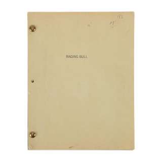 RAGING BULL (1980) - Lot #999 : Annotated Bound Production Script