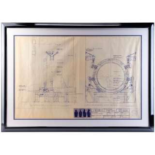 STARGATE (1994) - Lot #1221 : Framed Stargate Blueprint with Three Additional Blueprints