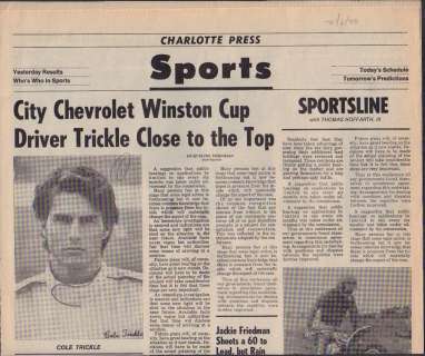 Days of Thunder prop newspaper | Piece of the Past