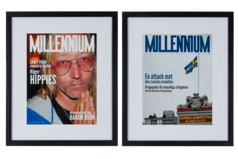 Lot 919 - THE GIRL WITH THE DRAGON TATTOO: "MILLENNIUM" MAGAZINE COVER PROPS (WITH DVD)