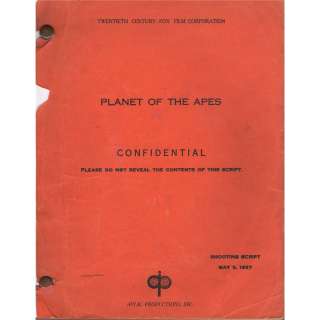 Vintage Planet of the Apes Production-used Shooting Script | Blacksparrow