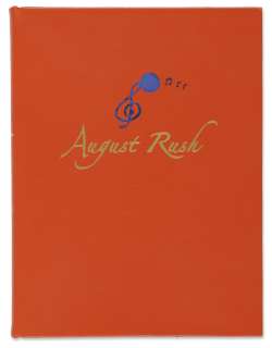 August Rush | DECORATIVELY BOUND PRESENTATION SCRIPT FOR "AUGUST RUSH," INSCRIBED AND SIGNED BY WILLIAMS | Sotheby’s