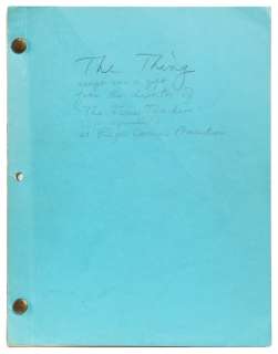 [SCRIPT]. The Thing from Another World. (RKO, 1951). First ... | Potter & Potter