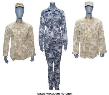 G.I. Joe: the Rise of Cobra (2009) | Cover Girl’s Pit Uniform with a Pair of G.I. Joe Military Shirts and Hats | Propstore