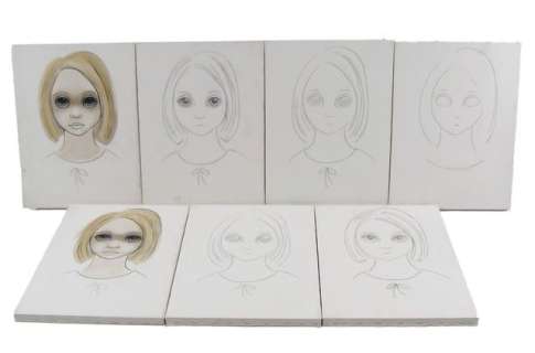 Big Eyes Margaret Keane (Amy Adams) Paintings Movie Props | Premiere Props