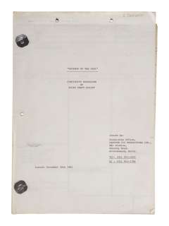 STAR WARS: RETURN OF THE JEDI (1983) - Lot #985 : Stuart Freeborn‘s Continuity Script