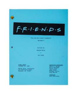 Lot 33 - Friends | "The One With Ross‘s Sandwich" Script Studio Made Reproduction (A)