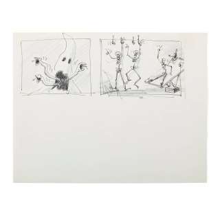 “Oogie Boogie” Storyboard Concept from The Nightmare Before Christmas 8.5 in x 11 in - Propstore COA | Goldin