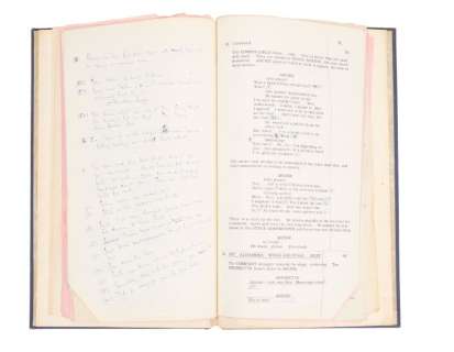 Laurence Olivier | 1959 Annotated "The Entertainer" Shooting Script | Julien’s