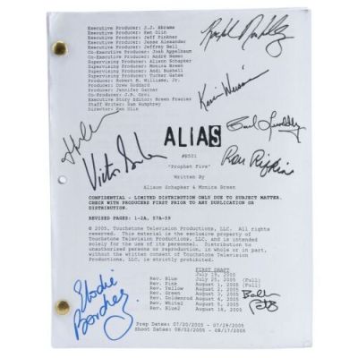 ALIAS (T.V. SERIES, 2001-2006) - Lot #2004 : Cast-Autographed "Prophet Five" Episode Production Script
